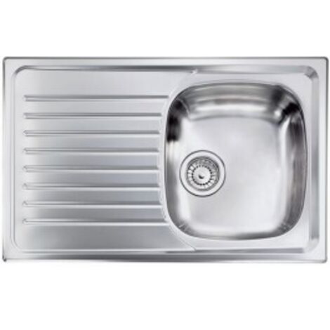 Lavello SIROS 79X50 1 vasca destra + gocciolatoio ACCIAIO INOX finitura Satinato (1/5)