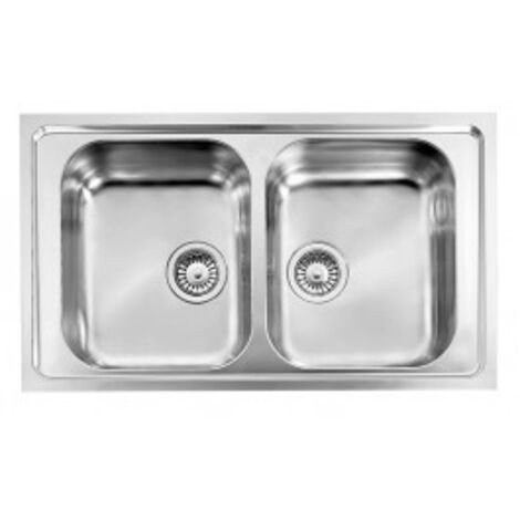 Lavello ZENITH 210 86x50 2 vasche ACCIAIO INOX (1/5)