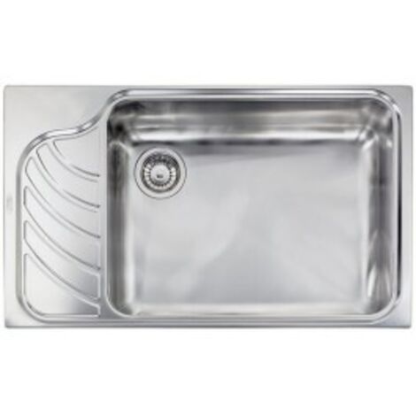 CM 011753DCSSP Serie Eureka Lavello Acciaio Inox Satinato da Incasso Gocciolatoio a Sinistra 1 Vasca 86X51cm