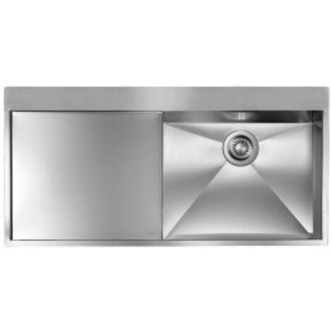 Lavello FILOQUADRA MIX 100X50  1 vasca destra+ gocciolatoio ACCIAIO INOX (1/5)