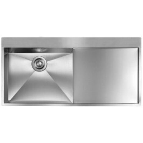 Lavello FILOQUADRA MIX 100X50 1 vasca sinistra+ gocciolatoio ACCIAIO INOX (1/5)