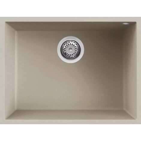 Lavello QUADRA 110 58X44 1 vasca CHAMPAGNE 95 SOTTOTOP (1/2)