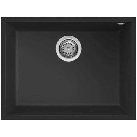 Lavello QUADRA 110 58X44 1 vasca BLACK 86 SOTTOTOP (1/3)