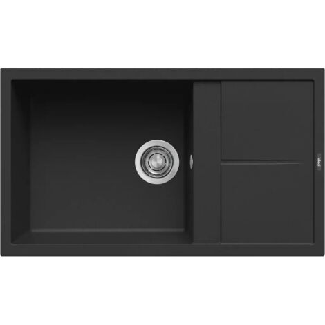Lavello UNICO 410 86X50 1 vasca + gocciolatoio BLACK 86 (1/2)