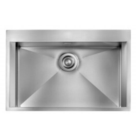 Lavello FOCUS MIX 3"  1 vasca ACCIAIO INOX INCASSO SLIM 77X50 prof. 19 (1/5)