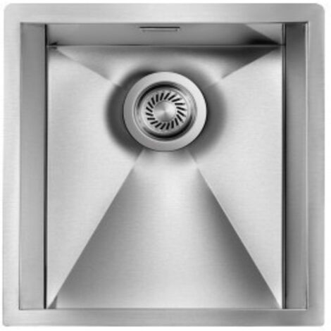Lavello FOCUS 3" 1 vasca ACCIAIO INOX INCASSO SLIM 45X45 prof. 19 (1/5)