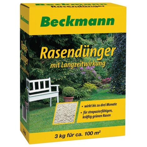 Beckmann 20-5-8 Rasendünger 3 kg Langzeitwirkung Langzeitrasendünger Startdünger (1/3)