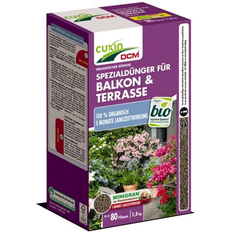 Cuxin Balkondünger Terrassendünger 1,5 kg Kübelpflanzendünger Blumendünger Langz