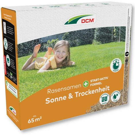 DCM Rasensamen Sonne & Trockenheit 2275 g Saatgut Hitze- Trockenheitsverträglich