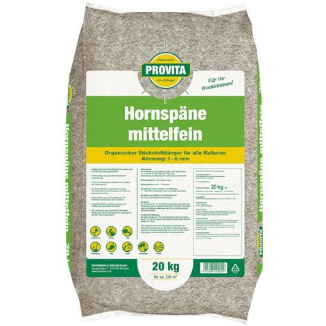 Provita® Hornspäne mittelfein 20 kg Kulturendünger Pflanzendünger