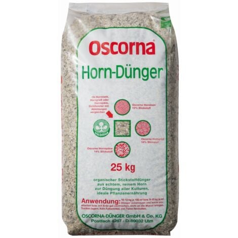 Oscorna Horngrieß 25 kg Obstdünger Blumendünger Ziergartendünger Universaldünger