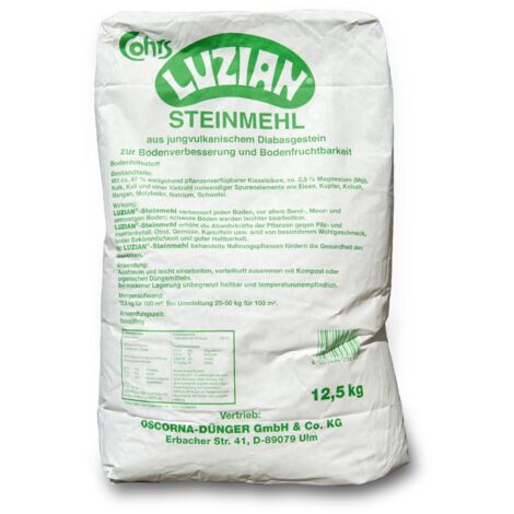 Luzian Steinmehl 12,5 kg Basalt Bodenaktivator Bodenverbesserer Bodenhilfsstoff