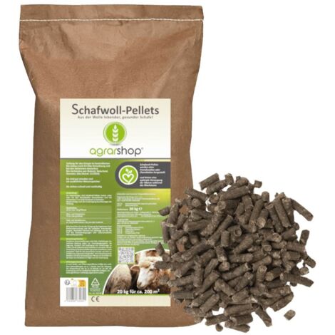 Agrarshop Schafwollpellets 20 kg organischer Universaldünger Naturdünger