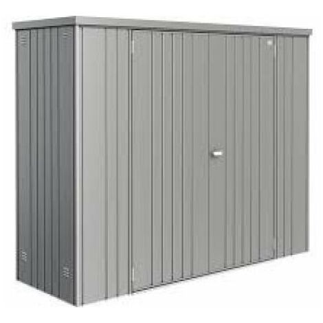 Armario Metalico Biohort Alto Jardin Color Gris Cuarzo Metalizado 230