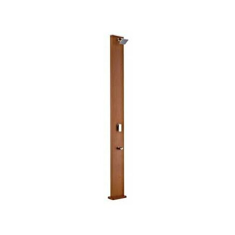 Ducha Solar Gre Jardin 32 Lts Aluminio Imitacion Madera Cuadrada Piscinas Gre