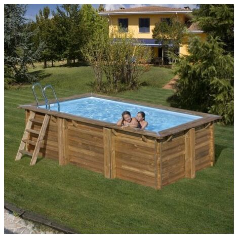 Piscina Gre Rectangular De Madera Sumbaypool Marbella 4 Mts X 2.5 Mts X 1.19 Mts De Alto