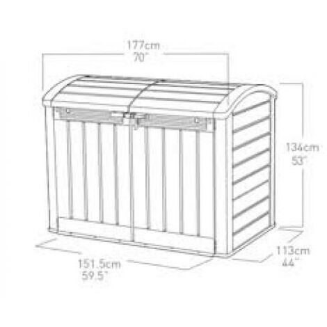 Cofre Baul Arcon Resina Keter Jardin Woodland Ultra Sio2000