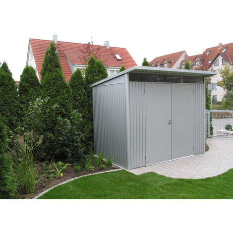 CASETA METALICA BIOHORT JARDIN AVANTGARDE ECO A6 COLOR GRIS CUARZO