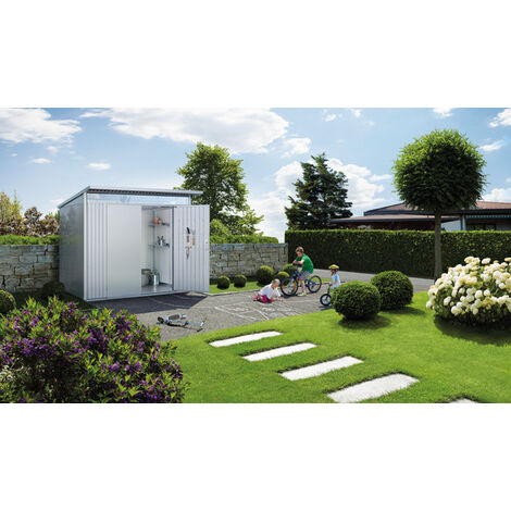 CASETA METALICA BIOHORT JARDIN AVANTGARDE ECO A4 COLOR PLATA (1/5)