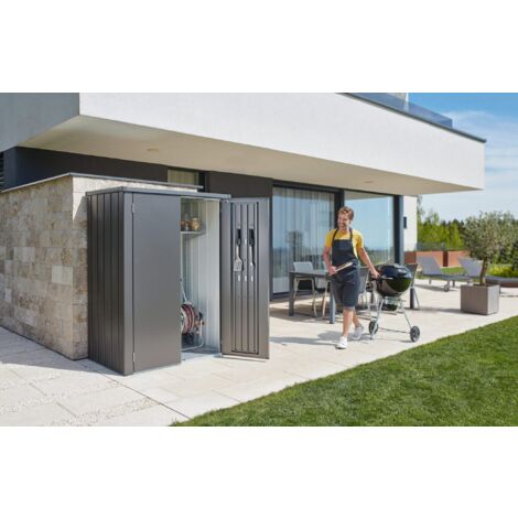 ARMARIO METALICO BIOHORT ROMEO M HIGH ALTO COLOR GRIS OSCURO METALIZADO