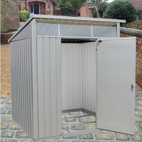 CASETA COBERTIZO METALICO JARDIN PALLADIUM-AVATAR 6X5 PLATA DURAMAX (1/5)