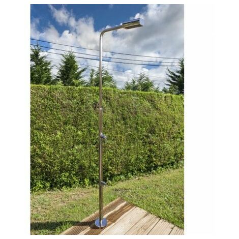 DUCHA SOLAR GRE ACERO INOXIDABLE MINIMAL DAI43F CON LAVAPIES PISCINAS GRE