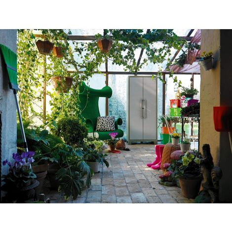 ARMARIO RESINA JARDIN KETER GULLIVER ALTO ESCOBERO