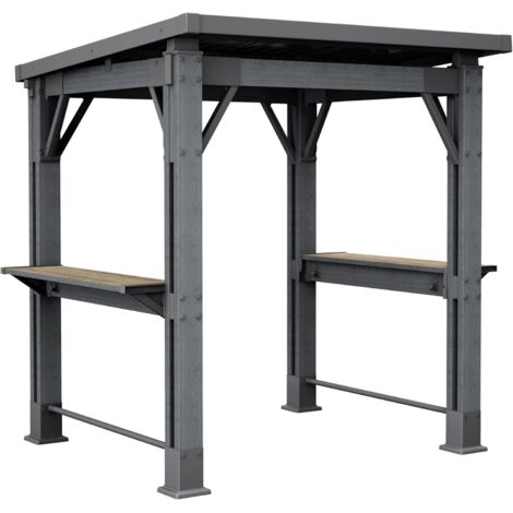 KETER GRIL GAZEBO GRIS DE RESINA JARDIN Y PISCINA