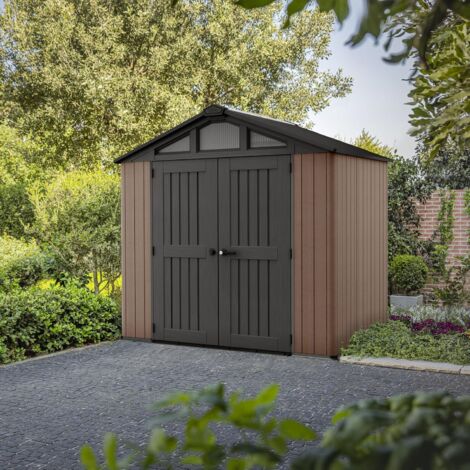 CASETA COBERTIZO RESINA JARDIN STRONGHOLD 8 X 8 KETER MARRON