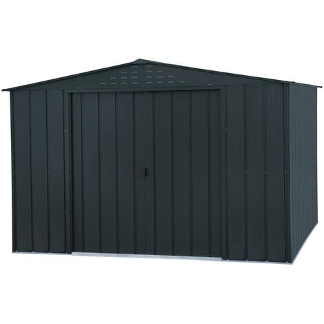 CASETA COBERTIZO METAL JARDIN TOP SHED 10X8 GRIS DURAMAX