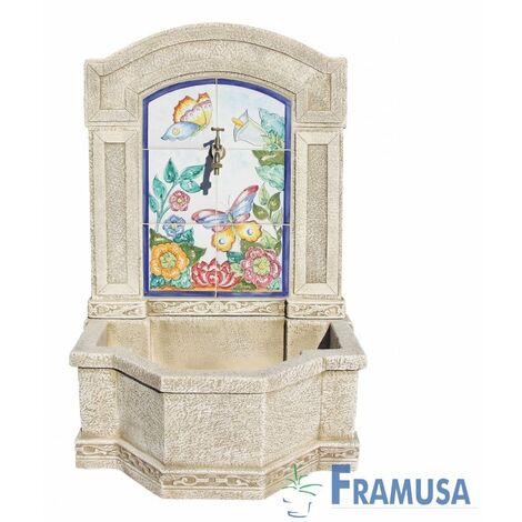 FUENTE DE PIEDRA ARTIFICIAL MURAL DE PARED ARCADIA BUTTERFLAY VERDE PARA JARDIN