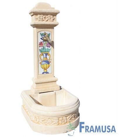 FUENTE DE PIEDRA ARTIFICIAL MURAL DE PARED MILETO TARENTO OCRE PARA JARDIN