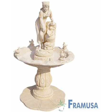 FUENTE DE PIEDRA ARTIFICIAL MARITE OCRE PARA JARDIN