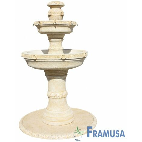 FUENTE DE PIEDRA ARTIFICIAL CENTRAL DORITA CON BOMBA PARA JARDIN (1/2)