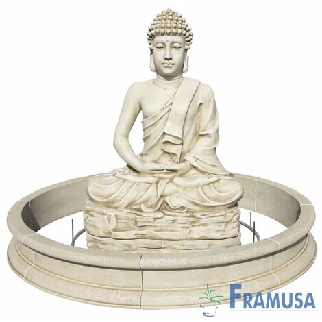 FUENTE DE PIEDRA ARTIFICIAL CENTRAL SMALL ARHAT MUSGO CON BOMBA Y CERCO PARA JARDIN (1/3)