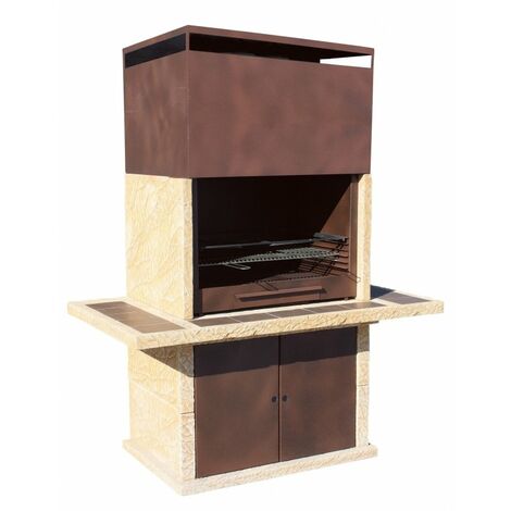BARBACOA PIEDRA JARDIN BARIAJOSE ZINC NATURAL OCRE
