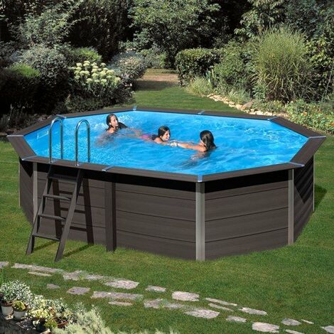 PISCINA GRE OVALADA KPCOV52L COMPOSITE AVANTGARDE 5.24 MTS X 3.86 MTS X 1.24 MTS DE ALTO CON FOCO