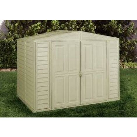 CASETA COBERTIZO PVC JARDIN DURAMATE 8X6 DURAMAX