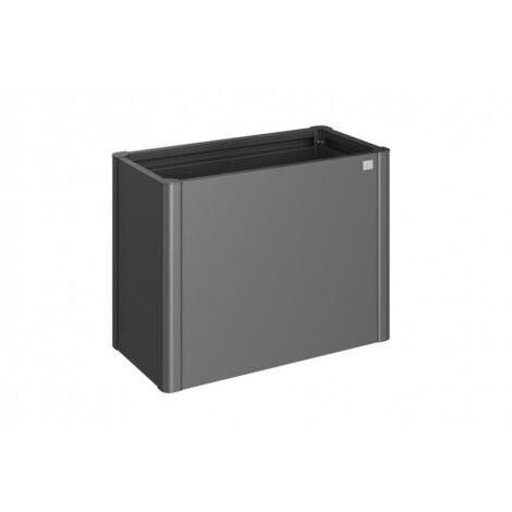 JARDINERA METALICA BELVEDERE MINI 45 CMTS DE ALTO X 50 CMTS BIOHORT COLOR GRIS OSCURO METALICO (1/5)