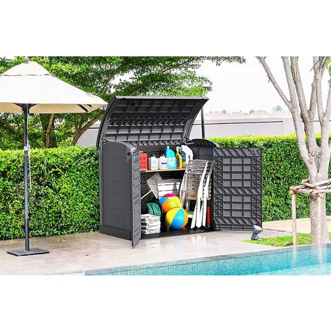 COFRE BAUL ARCON RESINA DURAMAX JARDIN GRIS 1200 LTS TAPA CURVA