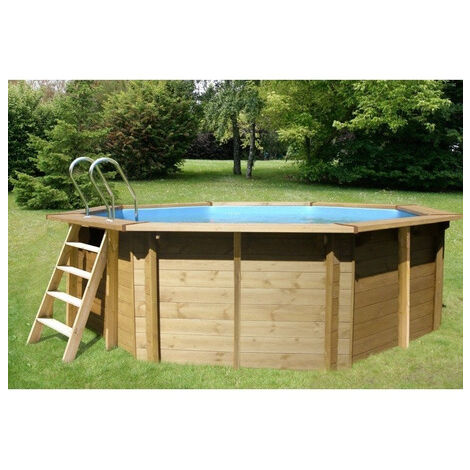 PISCINA GRE REDONDA DE MADERA SUNBAY POOL VASTO 790302 4.28 MTS X 1.36 MTS DE ALTO