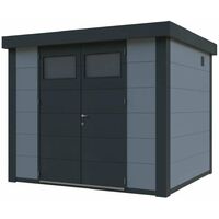 Caseta Metalica Jardin Novo Habitat Nh6 Gris Claro
