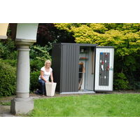 ARMARIO METALICO BIOHORT ALTO JARDIN COLOR GRIS OSCURO METALIZADA 190 LARGE