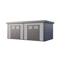 CASETA METALICA JARDIN NOVO HABITAT NH12 DOBLE GRIS