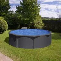 PISCINA GRE REDONDA KEA KIT460GY DESMONTABLE IMITACION ANTRACITA GRE
