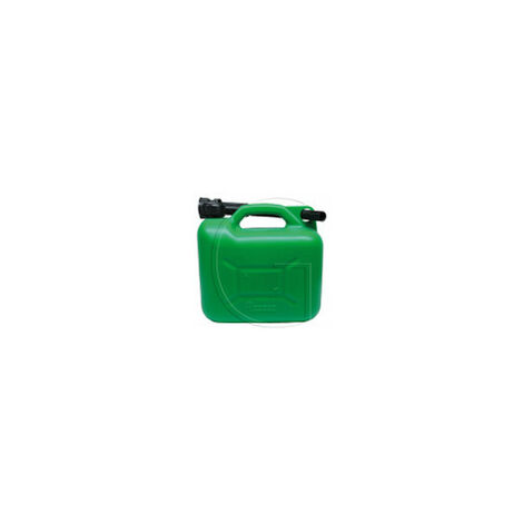 Jerrycan en plastique bidon essence 5L vert Avec bec verseur flexible