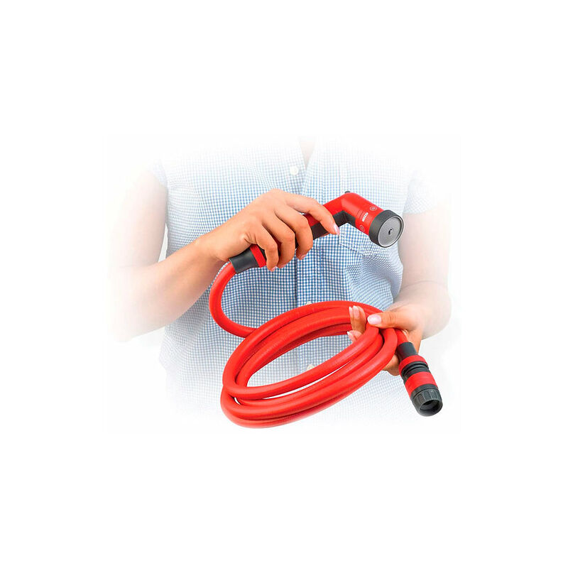 Yoyo De 8 la manguera extensible que se estira 4 agua autoextensible hasta metros ligera para riego con pistola multichorro aquastop rojo en 80