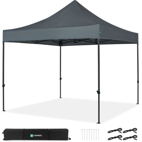 Tente De Réception Modulaire VONROC 6x3 M - 2 Tentes + Kit Connexion, Cadre Acier, Toile Imperméable UV 50+, Pliable, Sac De Rangement Inclus - 10