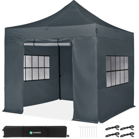 Tente De Réception Modulaire VONROC 6x3 M - 2 Tentes + Kit Connexion, Cadre Acier, Toile Imperméable UV 50+, Pliable, Sac De Rangement Inclus - 5