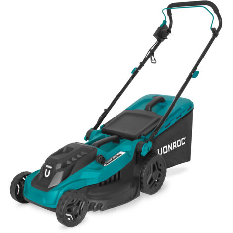 Vonroc – Tondeuse électrique filaire 1600W – Largeur de coupe 38 cm – Bac de ramassage 42L – 5 hauteurs de coupe réglables (1/5)
